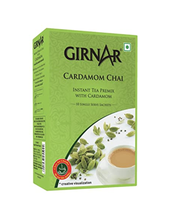 Picture of Girnar Instant Premix Cardamom Chai (10 Sachets Box) tea