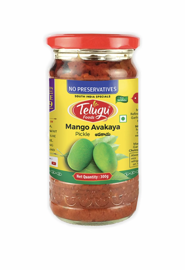 Picture of Telugu Mango Pickle Avakaya 300 gm Jar