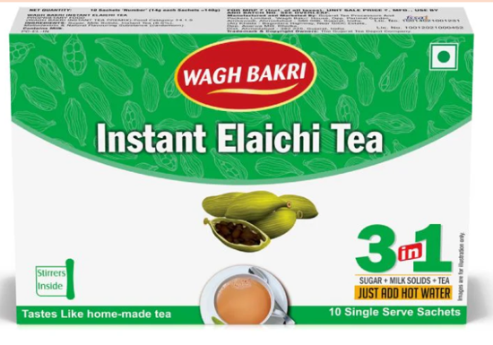 Picture of Wagh Bakri Instant E;aichi (Green Cardamom) Tea 10 pouch