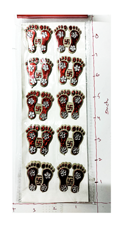 Picture of DW07_Set 10 pair of Ma Laxmi feet sticker